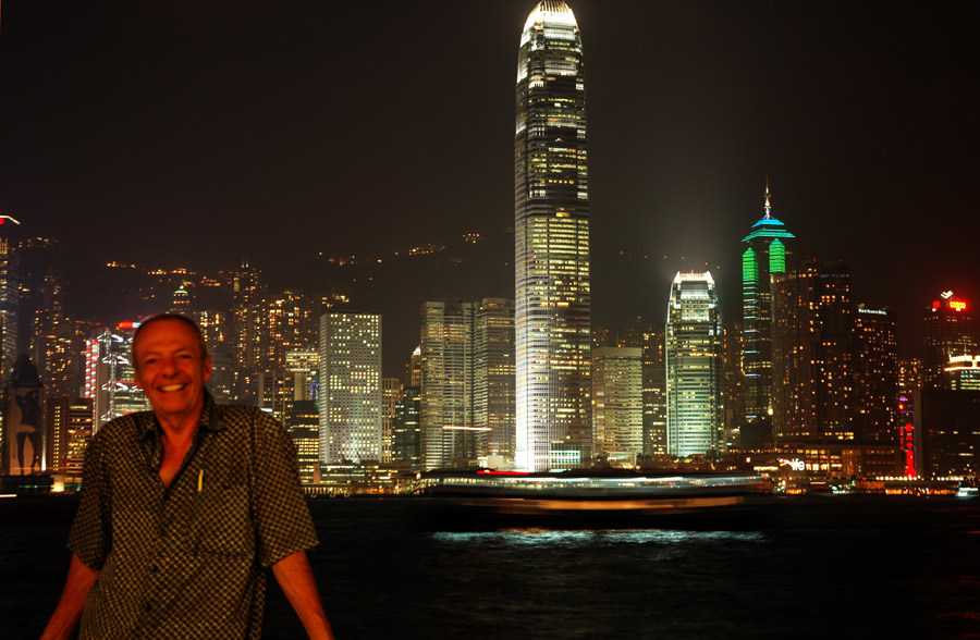 Me in front of Hong Kong